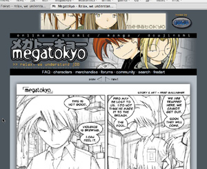 beta of the new megatokyo site - a non-working template